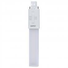 Satco Products S28730 - 6 Watt LED PL 2-PIN; GX23 Base; 27K/30K/35K/40K/50K CCT Selectable; 120-277 Volt; Type B; Ballast