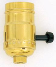 Satco Products S70/421 - 3 Wire Socket With Turn Knob; Brite Gilt Finish