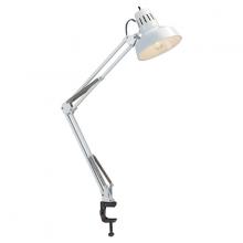 Satco Products SF76/360 - Swing Arm Drafting Lamp - 1 Light - White Adjustable height; Clamp base