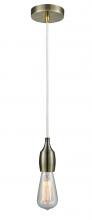 Innovations Lighting 100AB-10W-3AB - Chelsea - 1 Light - 2 inch - Antique Brass - Cord hung - Mini Pendant