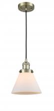 Innovations Lighting 201C-AB-G41 - Cone - 1 Light - 8 inch - Antique Brass - Cord hung - Mini Pendant