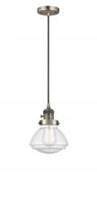 Innovations Lighting 201CSW-AB-G324-LED - Olean - 1 Light - 7 inch - Antique Brass - Cord hung - Mini Pendant