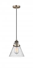 Innovations Lighting 201CSW-AB-G44-LED - Cone - 1 Light - 8 inch - Antique Brass - Cord hung - Mini Pendant