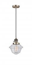 Innovations Lighting 201CSW-AB-G534-LED - Oxford - 1 Light - 7 inch - Antique Brass - Cord hung - Mini Pendant