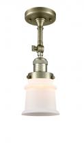 Innovations Lighting 201F-AB-G181S - Canton - 1 Light - 5 inch - Antique Brass - Semi-Flush Mount