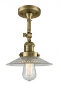 Innovations Lighting 201F-AB-G2 - Halophane - 1 Light - 9 inch - Antique Brass - Semi-Flush Mount