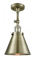 Innovations Lighting 201F-AB-M13-AB - Appalachian - 1 Light - 8 inch - Antique Brass - Semi-Flush Mount