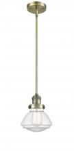 Innovations Lighting 201S-AB-G322-LED - Olean - 1 Light - 7 inch - Antique Brass - Stem Hung - Mini Pendant