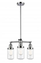 Innovations Lighting 207-PC-G312-LED - Dover - 3 Light - 17 inch - Polished Chrome - Stem Hung - Chandelier