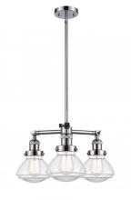 Innovations Lighting 207-PC-G322-LED - Olean - 3 Light - 19 inch - Polished Chrome - Stem Hung - Chandelier