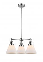 Innovations Lighting 207-PC-G41-LED - Cone - 3 Light - 22 inch - Polished Chrome - Stem Hung - Chandelier