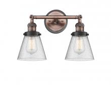 Innovations Lighting 208BP-ACBK-G64 - Cone - 2 Light - 16 inch - Antique Copper - Bath Vanity Light