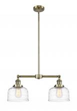 Innovations Lighting 209-AB-G713-LED - Bell - 2 Light - 21 inch - Antique Brass - Stem Hung - Island Light