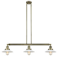 Innovations Lighting 213-AB-G1-LED - Halophane - 3 Light - 41 inch - Antique Brass - Stem Hung - Island Light