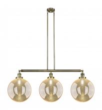 Innovations Lighting 213-AB-G208-12 - Beacon - 3 Light - 44 inch - Antique Brass - Stem Hung - Adjustable Island Light