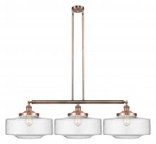 Innovations Lighting 213-AC-G694-16-LED - Bridgeton - 3 Light - 50 inch - Antique Copper - Stem Hung - Island Light