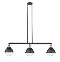 Innovations Lighting 213-BAB-HFS-62-BK-LED - Hampden - 3 Light - 40 inch - Black Antique Brass - Stem Hung - Island Light