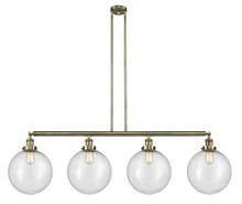 Innovations Lighting 214-AB-G204-12-LED - Beacon - 4 Light - 56 inch - Antique Brass - Stem Hung - Island Light