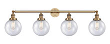 Innovations Lighting 215-BB-G204-8 - Beacon - 4 Light - 44 inch - Brushed Brass - Bath Vanity Light