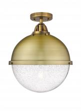 Innovations Lighting 288-1C-BB-HFS-124-BB-LED - Hampden - 1 Light - 13 inch - Brushed Brass - Semi-Flush Mount