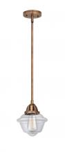 Innovations Lighting 288-1S-AC-G532-LED - Oxford - 1 Light - 8 inch - Antique Copper - Cord hung - Mini Pendant