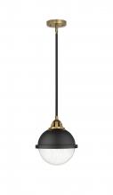 Innovations Lighting 288-1S-BAB-HFS-84-BK - Hampden - 1 Light - 9 inch - Black Antique Brass - Cord hung - Mini Pendant