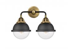 Innovations Lighting 288-2W-BAB-HFS-62-BK-LED - Hampden - 2 Light - 15 inch - Black Antique Brass - Bath Vanity Light