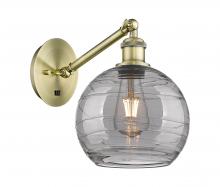 Innovations Lighting 317-1W-AB-G1213-8SM - Athens Deco Swirl - 1 Light - 8 inch - Antique Brass - Sconce