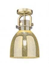Innovations Lighting 410-1F-BB-G412-8ME - Newton Bell - 1 Light - 8 inch - Brushed Brass - Flush Mount