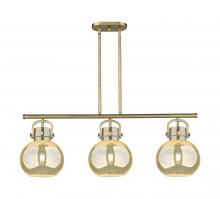 Innovations Lighting 410-3I-BB-G410-10ME - Newton Sphere - 3 Light - 42 inch - Brushed Brass - Island Light