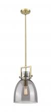 Innovations Lighting 411-1SM-BB-G412-10SM - Newton Bell - 1 Light - 10 inch - Brushed Brass - Mini Pendant