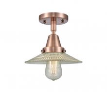 Innovations Lighting 447-1C-AC-G2-LED - Halophane - 1 Light - 9 inch - Antique Copper - Flush Mount