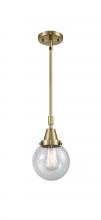 Innovations Lighting 447-1S-AB-G204-6-LED - Beacon - 1 Light - 6 inch - Antique Brass - Mini Pendant