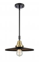 Innovations Lighting 447-1S-BAB-MFR-BK-12-LED - Appalachian - 1 Light - 12 inch - Black Antique Brass - Mini Pendant