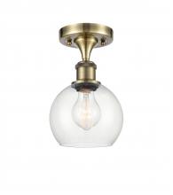 Innovations Lighting 516-1C-AB-G122-6-LED - Athens - 1 Light - 6 inch - Antique Brass - Semi-Flush Mount