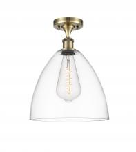 Innovations Lighting 516-1C-AB-GBD-122-LED - Bristol - 1 Light - 12 inch - Antique Brass - Semi-Flush Mount