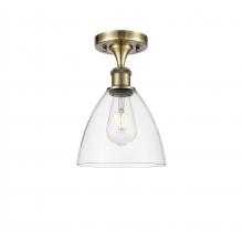 Innovations Lighting 516-1C-AB-GBD-752-LED - Bristol - 1 Light - 8 inch - Antique Brass - Semi-Flush Mount