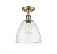 Innovations Lighting 516-1C-AB-GBD-94-LED - Bristol - 1 Light - 9 inch - Antique Brass - Semi-Flush Mount