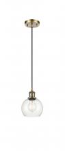 Innovations Lighting 516-1P-AB-G122-6 - Athens - 1 Light - 6 inch - Antique Brass - Cord hung - Mini Pendant