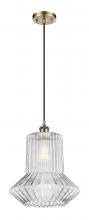 Innovations Lighting 516-1P-AB-G212-LED - Springwater - 1 Light - 12 inch - Antique Brass - Cord hung - Mini Pendant