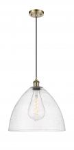 Innovations Lighting 516-1P-AB-GBD-164-LED - Bristol - 1 Light - 16 inch - Antique Brass - Cord hung - Pendant