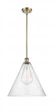 Innovations Lighting 516-1S-AB-GBC-164-LED - Berkshire - 1 Light - 16 inch - Antique Brass - Pendant