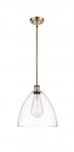 Innovations Lighting 516-1S-AB-GBD-122-LED - Bristol - 1 Light - 12 inch - Antique Brass - Mini Pendant