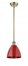 Innovations Lighting 516-1S-AB-MBD-75-RD-LED - Plymouth - 1 Light - 8 inch - Antique Brass - Pendant