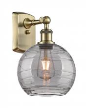 Innovations Lighting 516-1W-AB-G1213-8SM - Athens Deco Swirl - 1 Light - 8 inch - Antique Brass - Sconce