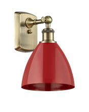 Innovations Lighting 516-1W-AB-MBD-75-RD-LED - Plymouth - 1 Light - 8 inch - Antique Brass - Sconce