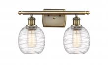 Innovations Lighting 516-2W-AB-G1013-LED - Belfast - 2 Light - 16 inch - Antique Brass - Bath Vanity Light