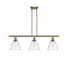 Innovations Lighting 516-3I-AB-GBC-84-LED - Berkshire - 3 Light - 36 inch - Antique Brass - Cord hung - Island Light