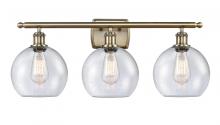 Innovations Lighting 516-3W-AB-G124-8 - Athens - 3 Light - 28 inch - Antique Brass - Bath Vanity Light