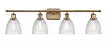 Innovations Lighting 516-4W-BB-G382-LED - Castile - 4 Light - 36 inch - Brushed Brass - Bath Vanity Light